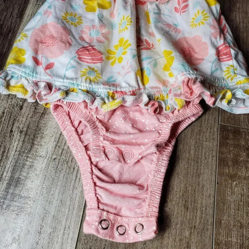 Child of Mine by Carter's Floral and Polka Dot Pastel Baby Girl Outfit Size 0-3m